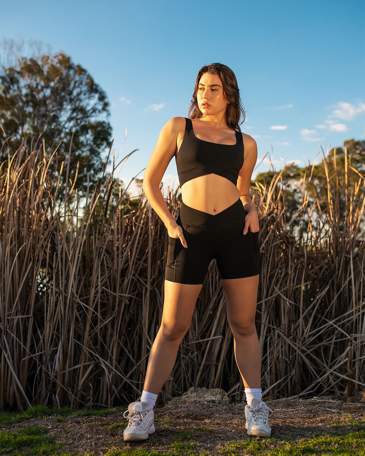 Move Free Bike Short Set with Pockets - Cosmolle