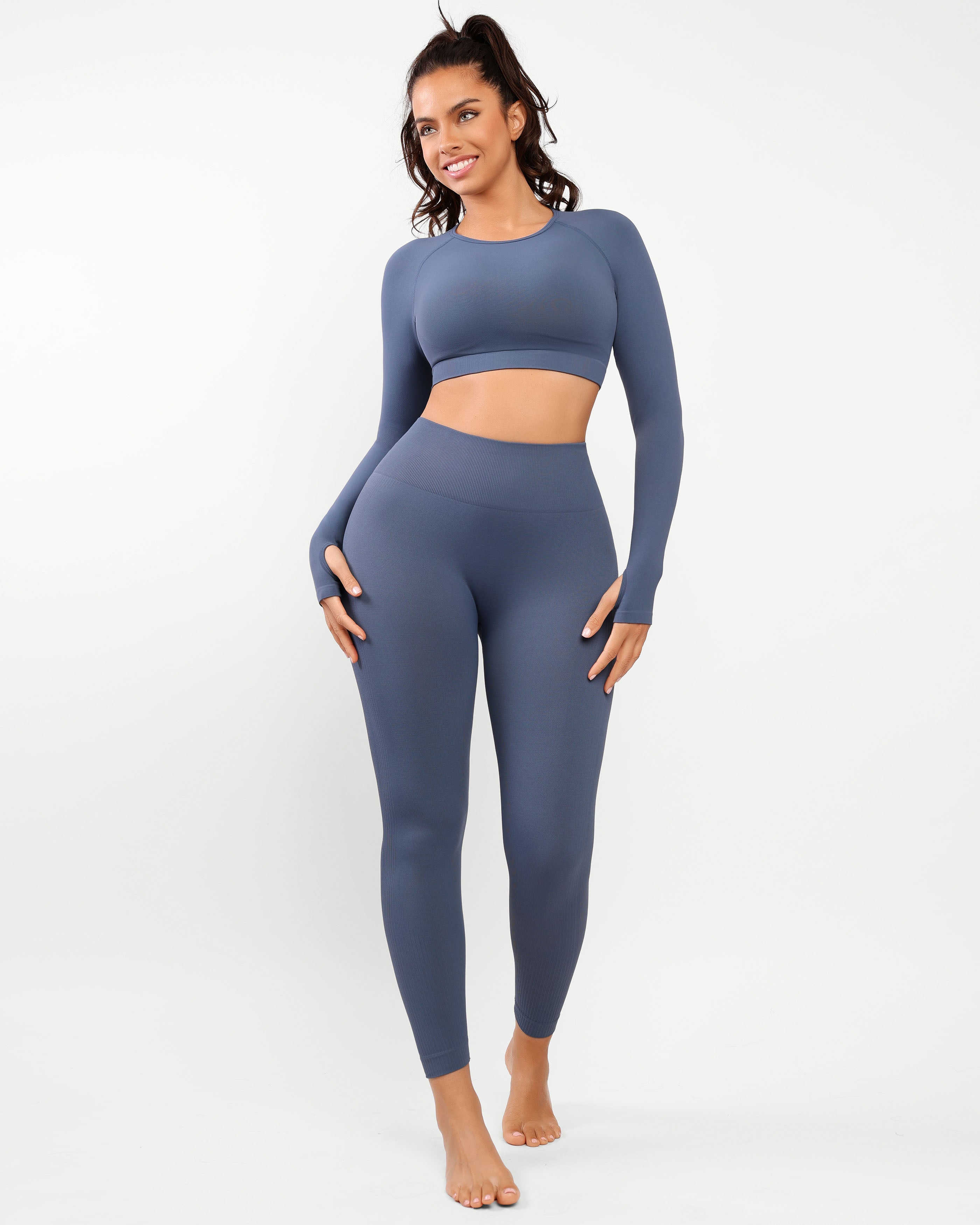 AirWear Long Sleeve & High-Waist Legging Set - Cosmolle
