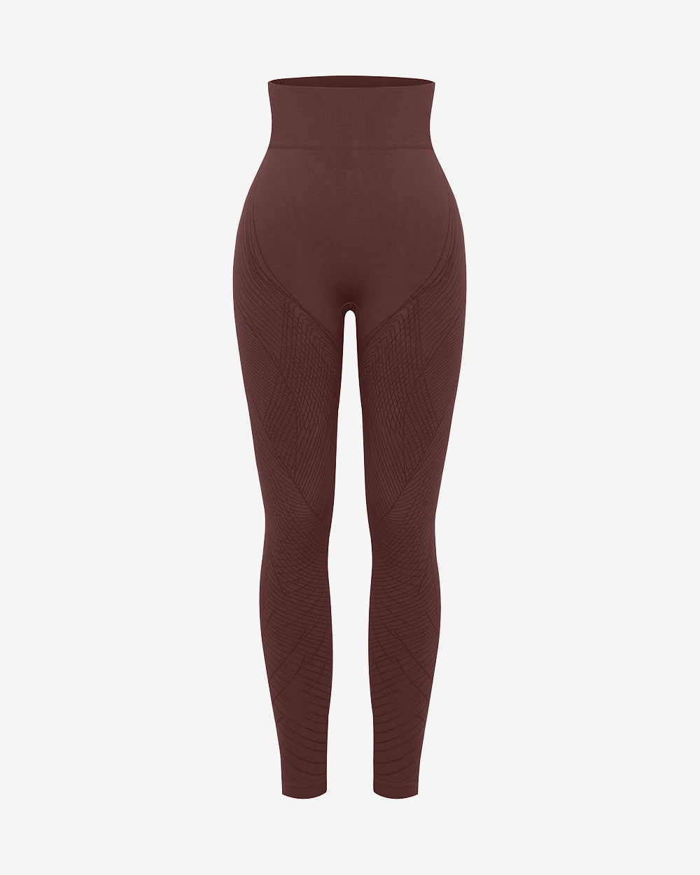 Seamless Crop Tank & Leggings Set - Chestnut Brown - Cosmolle