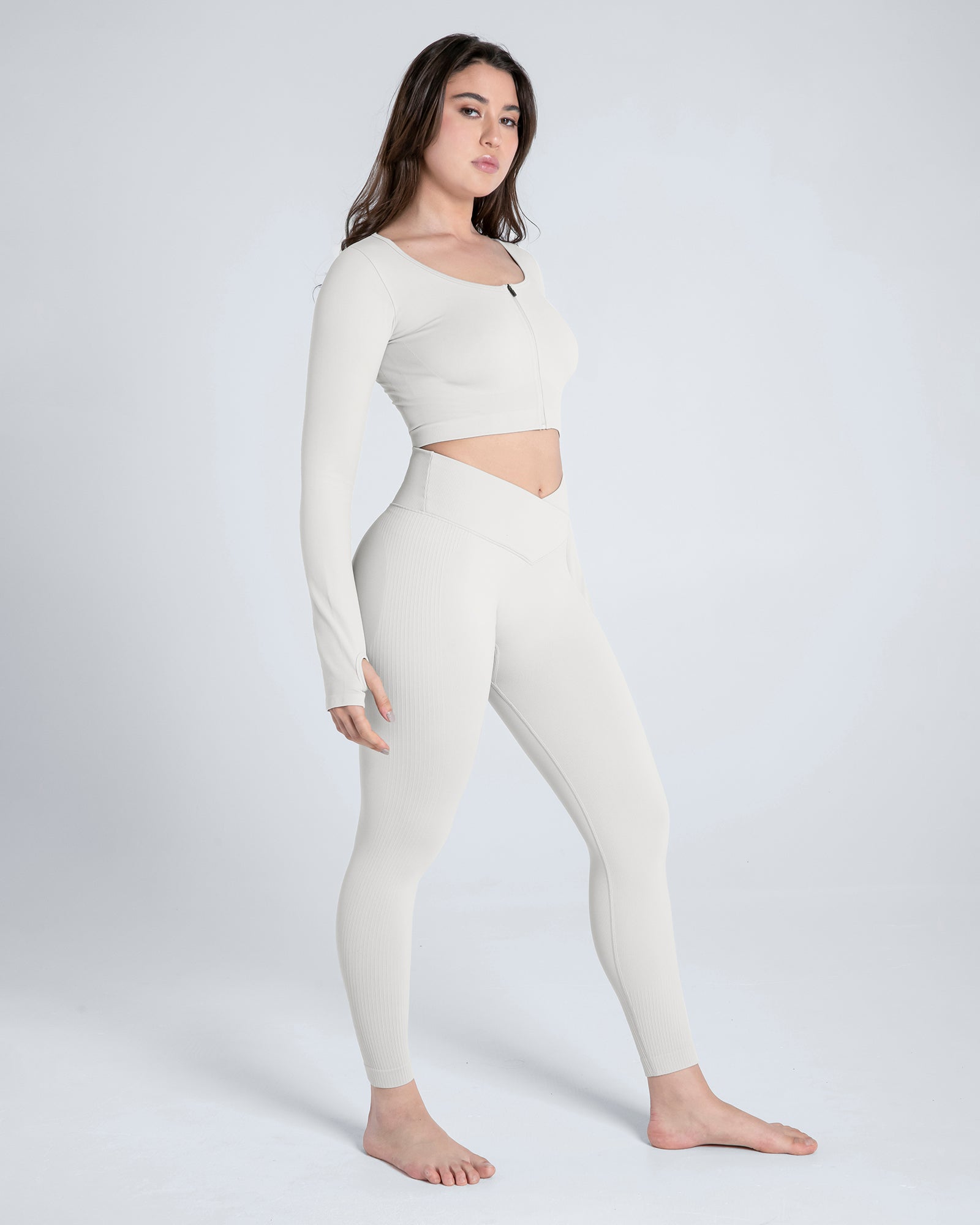 Seamless Zip-Up Sports Top - Cosmolle