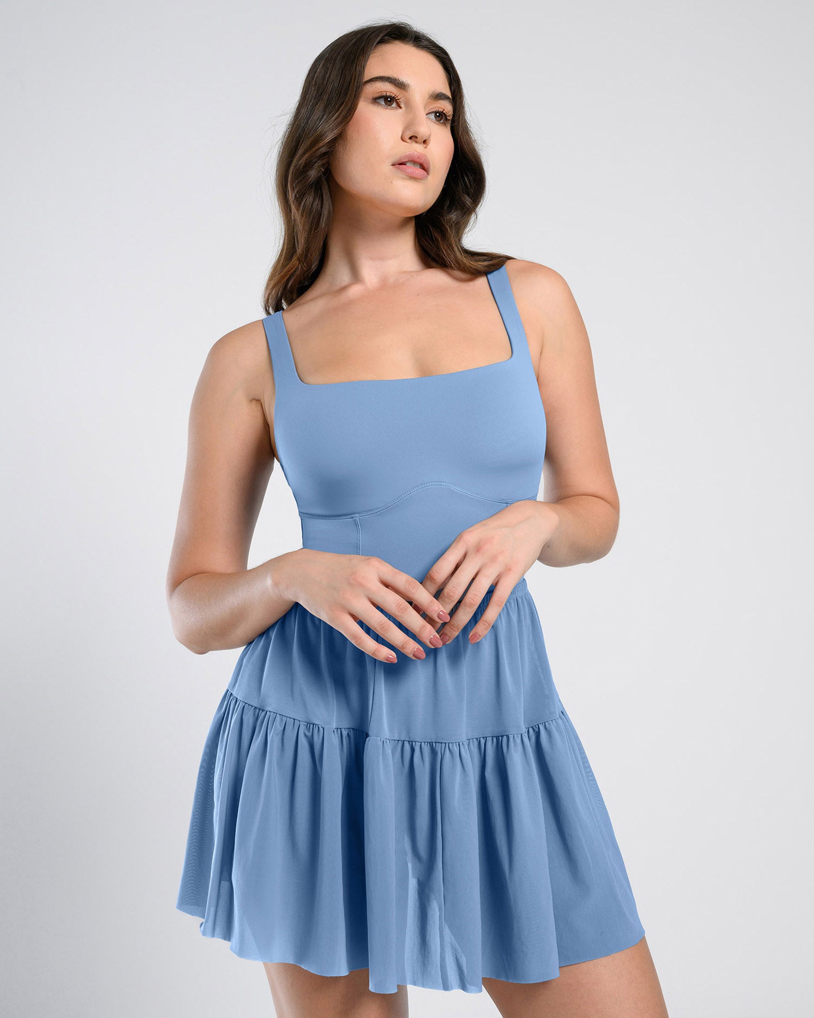 Square Neck One Piece Short Jumpsuit - Cosmolle