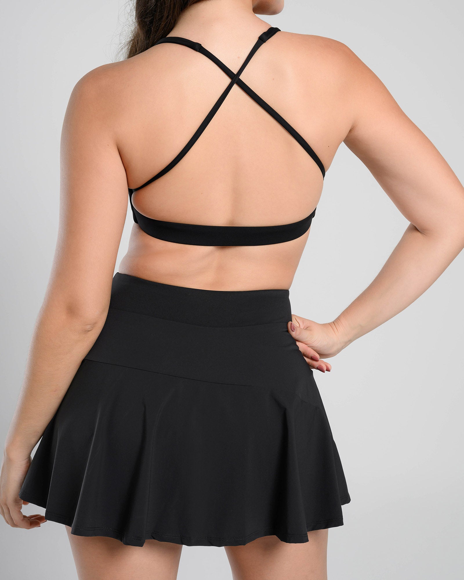 Trendy Pleated Skirt with Shorts and Pockets - Cosmolle