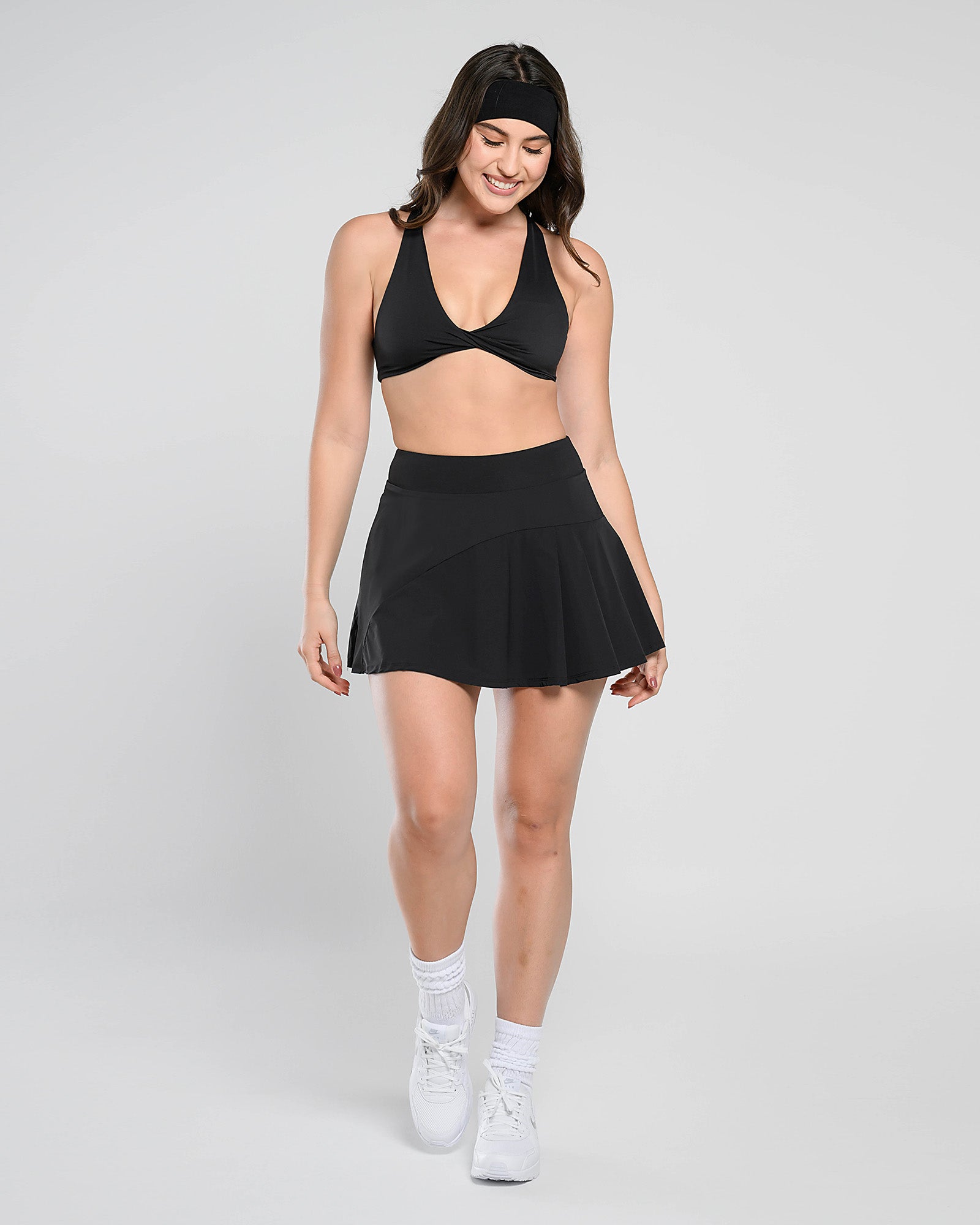 Trendy Pleated Skirt with Shorts and Pockets - Cosmolle