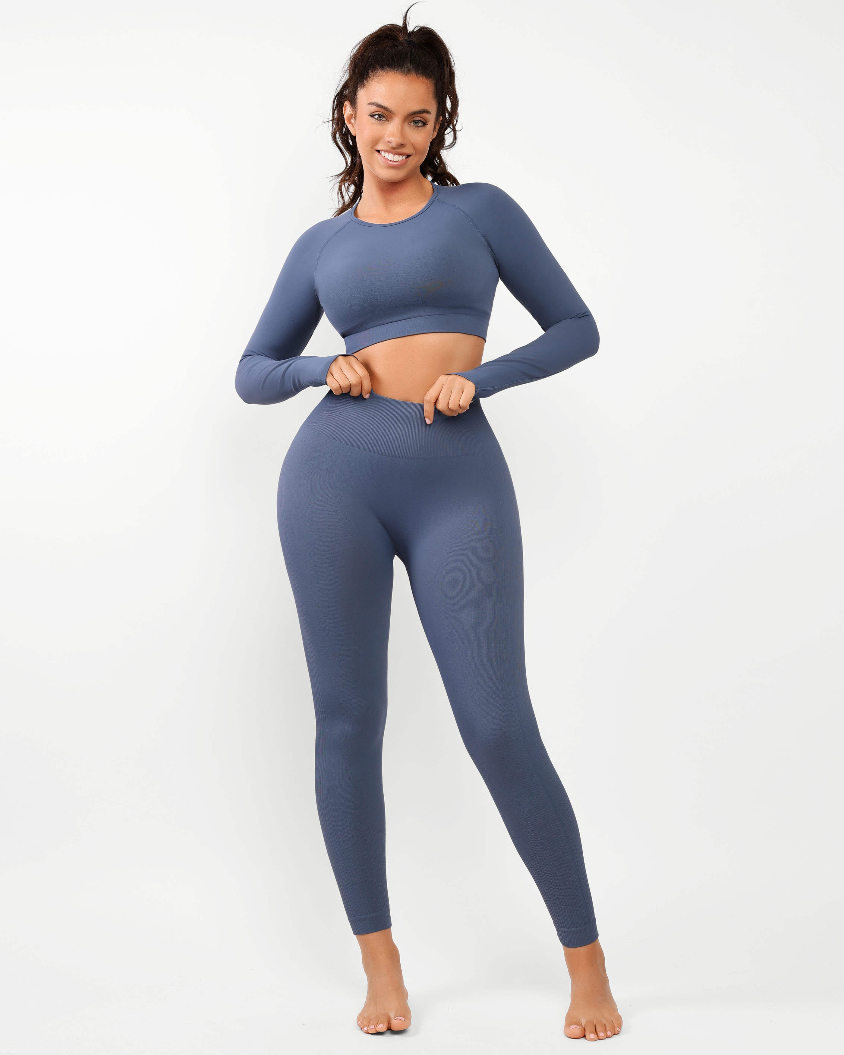 AirWear Long Sleeve & High-Waist Legging Set - Cosmolle