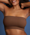 Seamless Bandeau Yoga Bra with Removable Cups