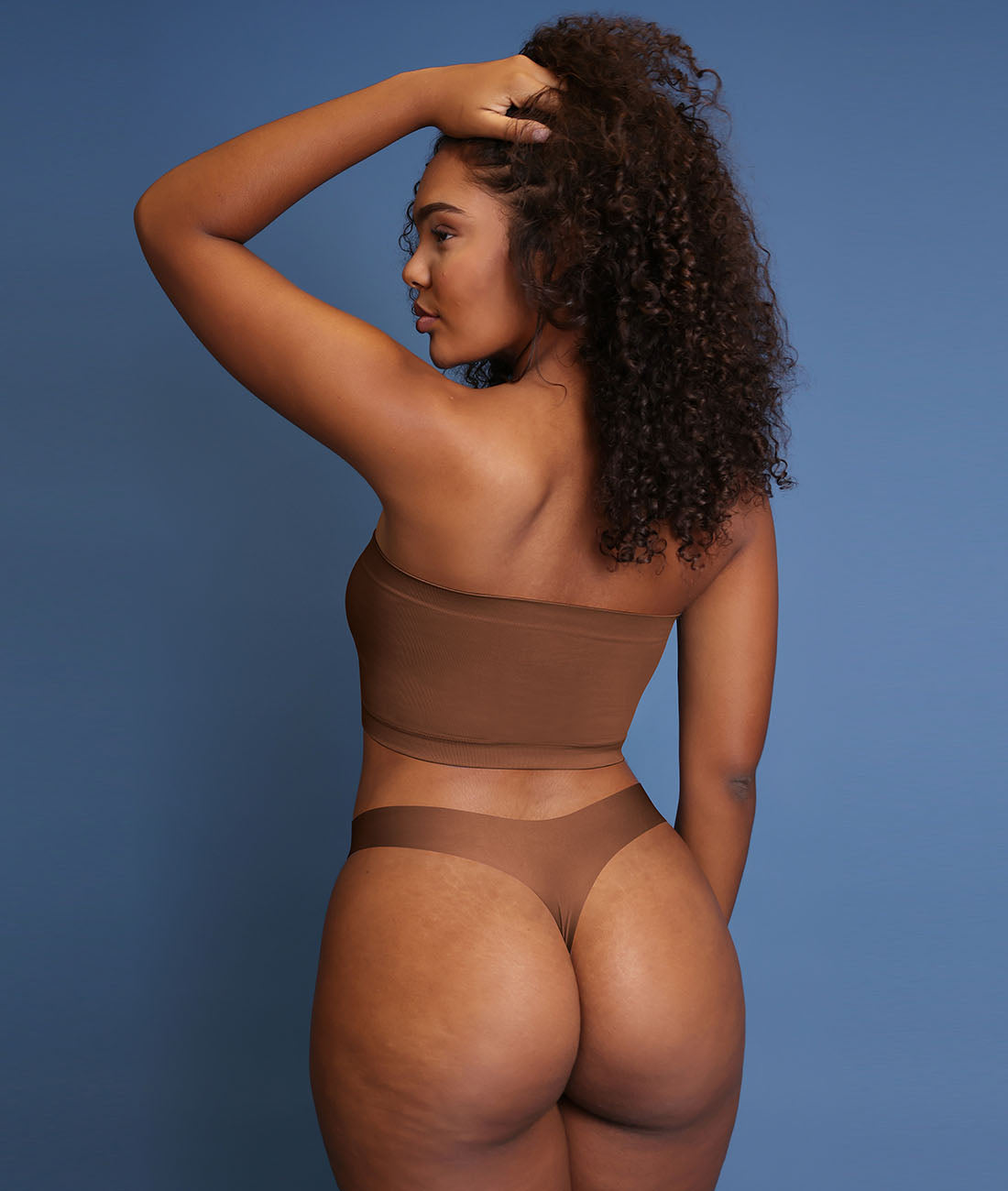Seamless Bandeau Yoga Bra with Removable Cups