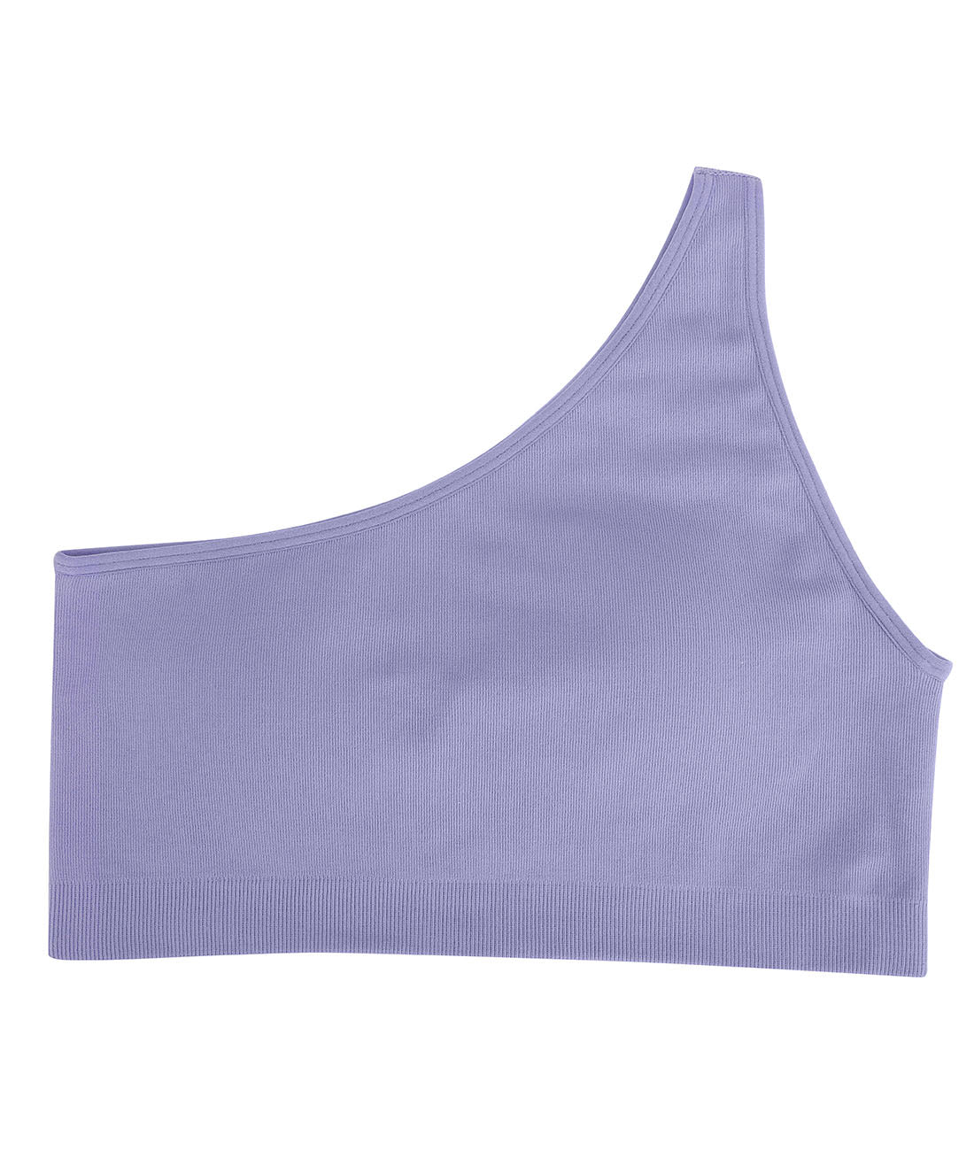 Seamless Ribbed One Shoulder Sporty Bra