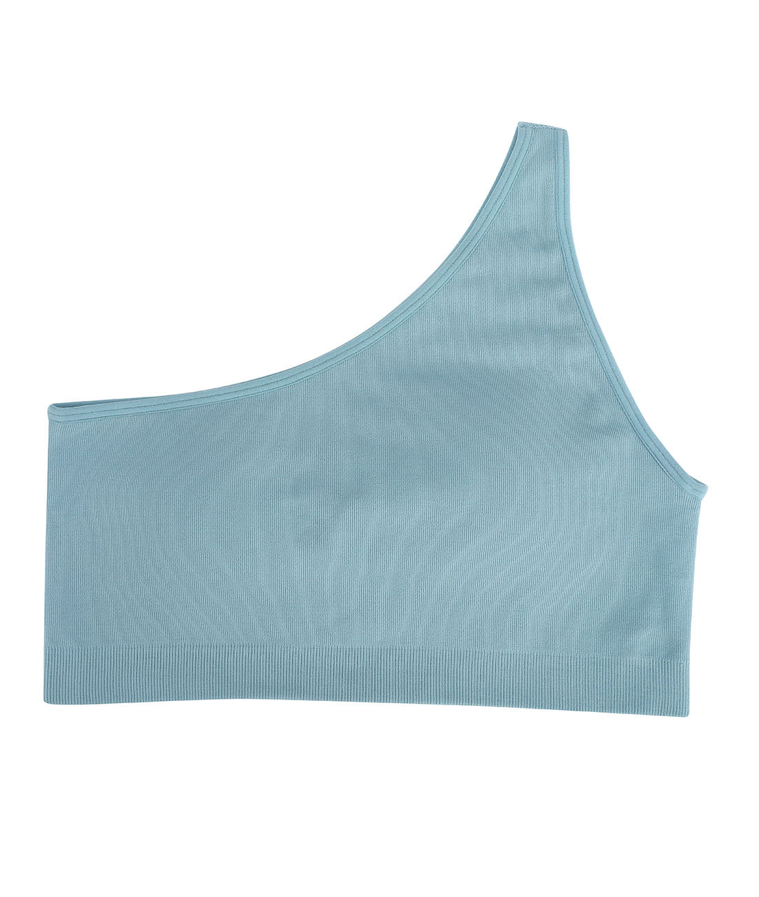 Seamless Ribbed One Shoulder Sporty Bra