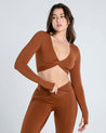 Move Free Knot Long Sleeve Top - Cosmolle