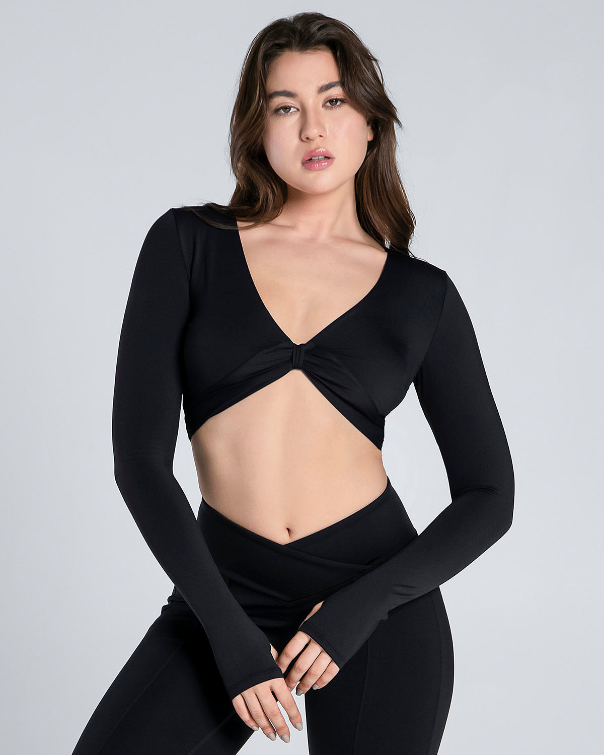 Move Free Knot Long Sleeve Top - Cosmolle