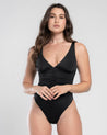 Pearlshine Active V Neck One Piece Swimsuit - Cosmolle
