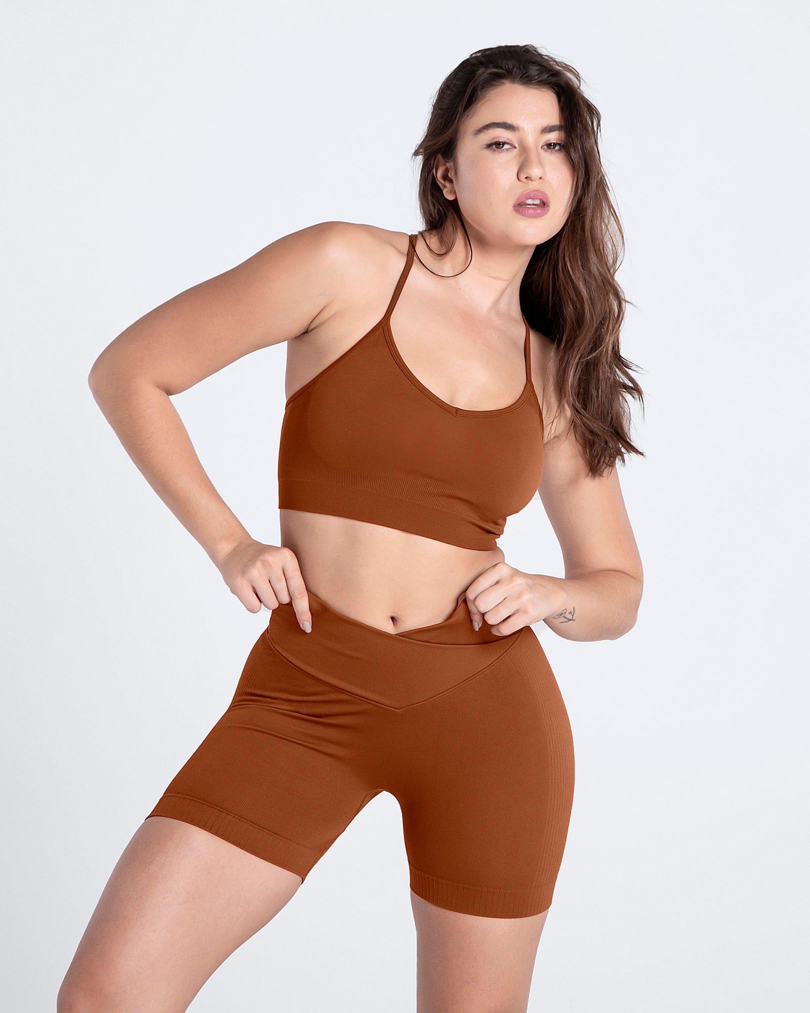 Premium Seamless Ribbed Short Set - Cosmolle
