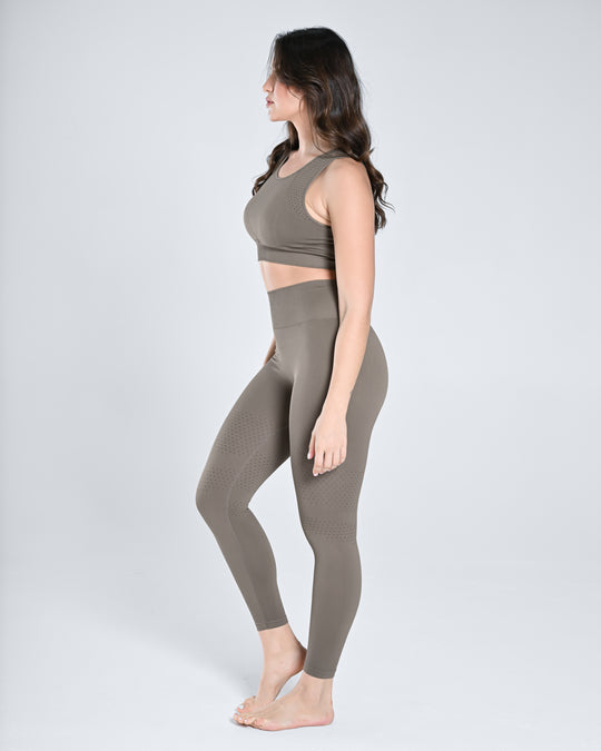 Seamless Tank Top & Legging Set - Dusty Gray