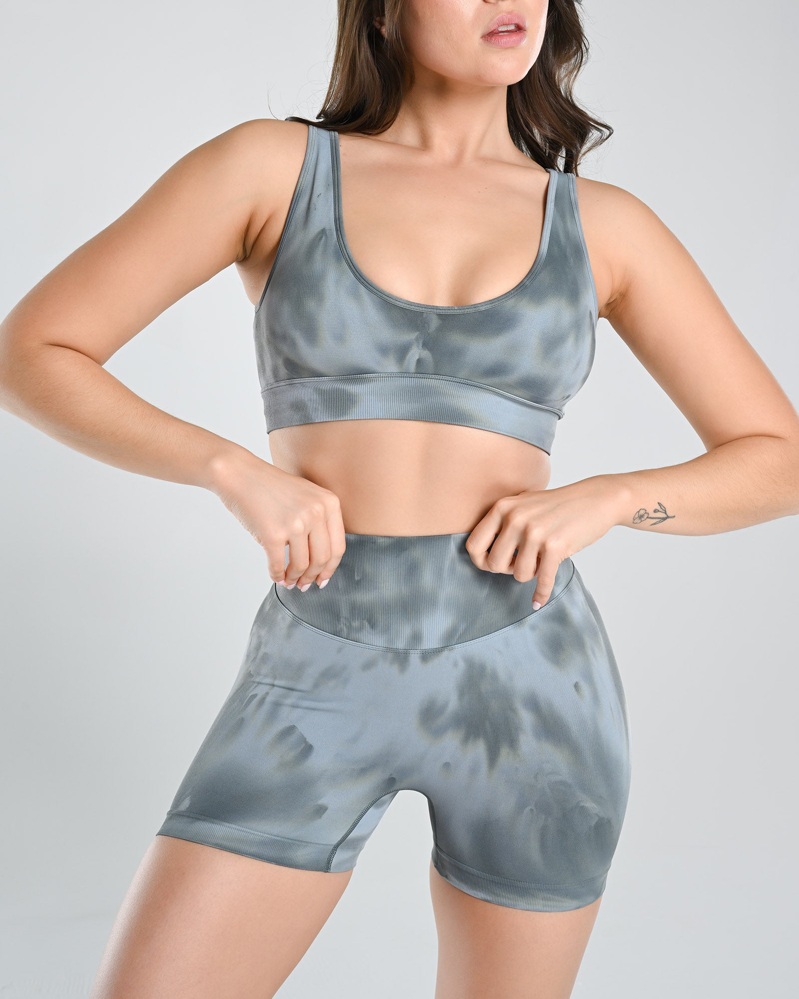 Seamless Tie-Dye Sports Shorts Set - Cosmolle