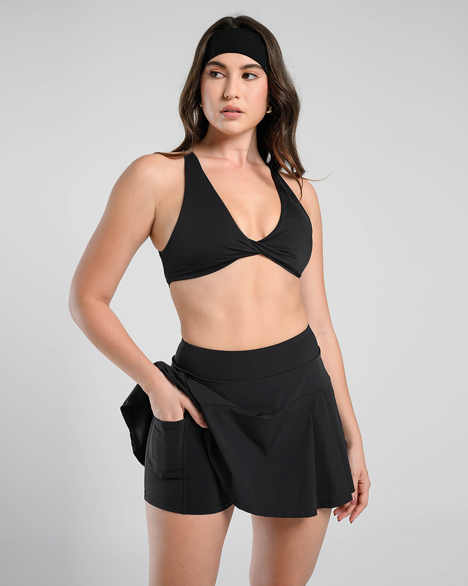 Trendy Pleated Skirt with Shorts and Pockets - Cosmolle